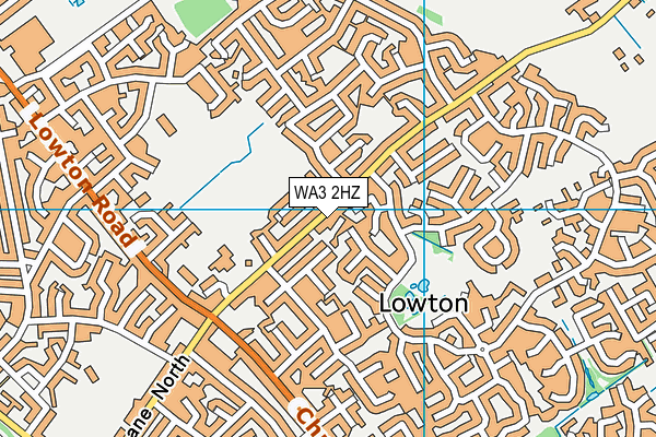 WA3 2HZ map - OS VectorMap District (Ordnance Survey)