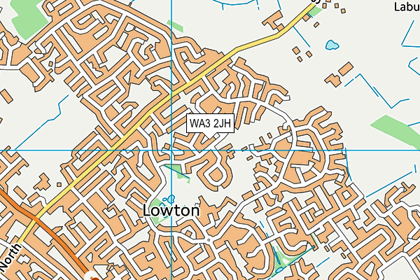WA3 2JH map - OS VectorMap District (Ordnance Survey)