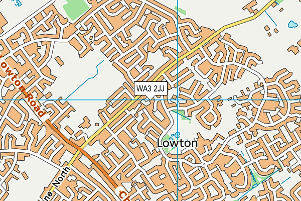 WA3 2JJ map - OS VectorMap District (Ordnance Survey)