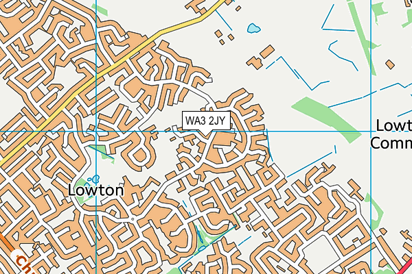 WA3 2JY map - OS VectorMap District (Ordnance Survey)