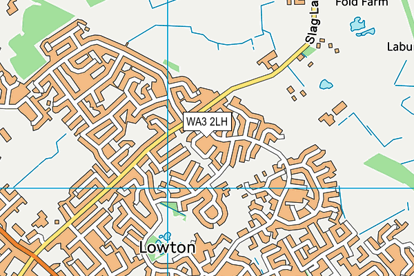 WA3 2LH map - OS VectorMap District (Ordnance Survey)