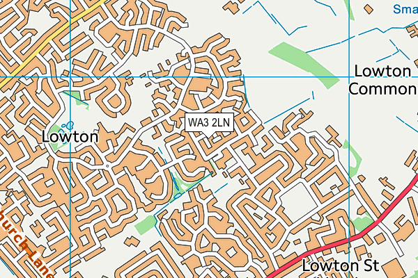 WA3 2LN map - OS VectorMap District (Ordnance Survey)