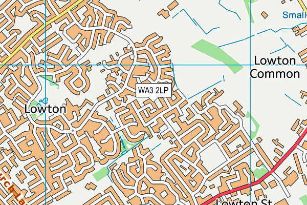 WA3 2LP map - OS VectorMap District (Ordnance Survey)