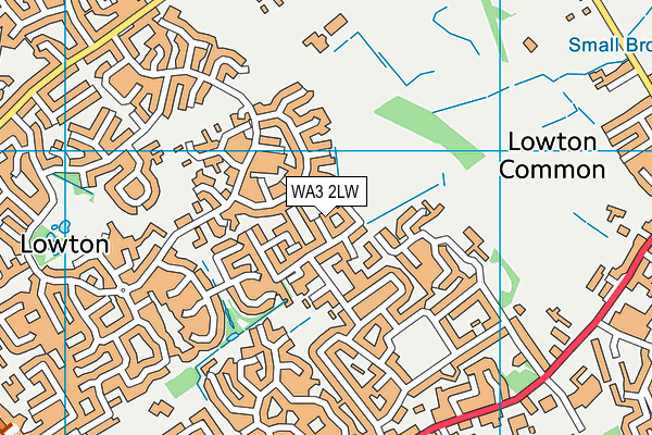 WA3 2LW map - OS VectorMap District (Ordnance Survey)