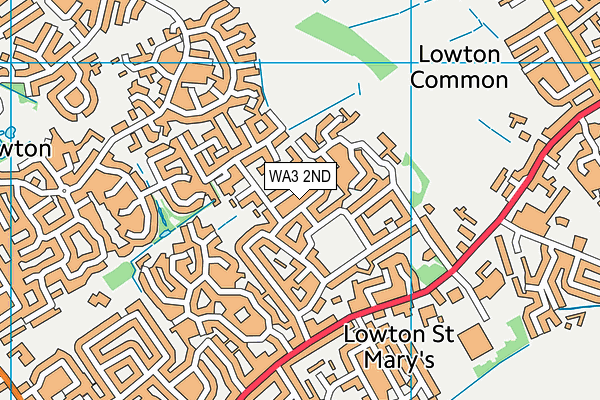 WA3 2ND map - OS VectorMap District (Ordnance Survey)