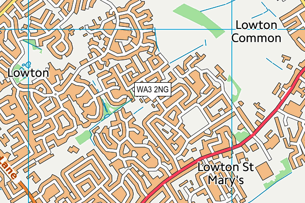 WA3 2NG map - OS VectorMap District (Ordnance Survey)