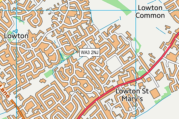 WA3 2NJ map - OS VectorMap District (Ordnance Survey)