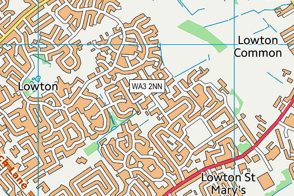 WA3 2NN map - OS VectorMap District (Ordnance Survey)