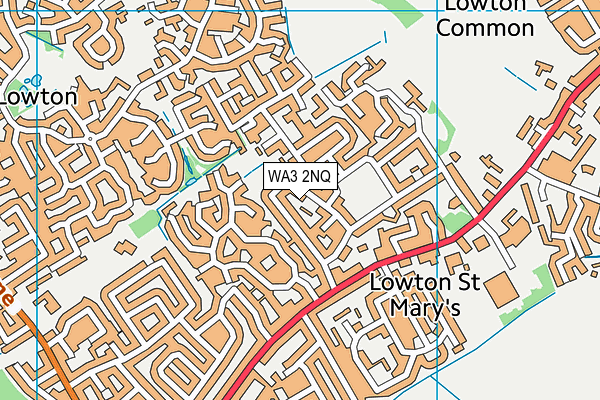 WA3 2NQ map - OS VectorMap District (Ordnance Survey)
