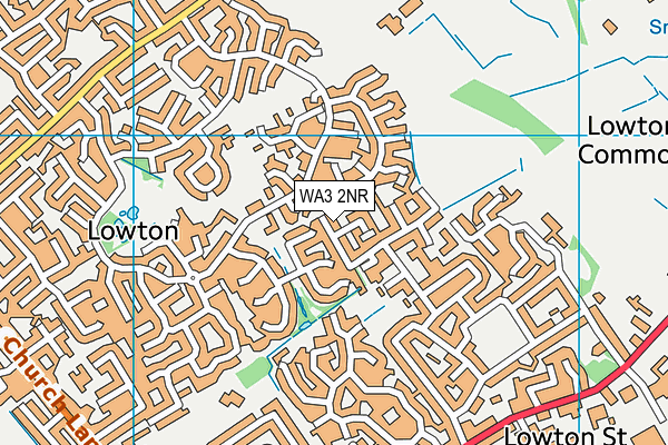 WA3 2NR map - OS VectorMap District (Ordnance Survey)
