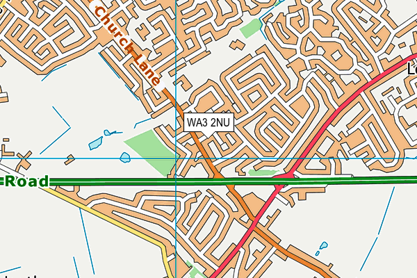 WA3 2NU map - OS VectorMap District (Ordnance Survey)