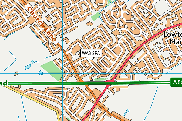 WA3 2PA map - OS VectorMap District (Ordnance Survey)