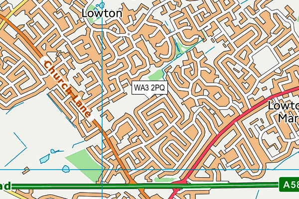 St Catherine's Catholic Primary School, Lowton map (WA3 2PQ) - OS VectorMap District (Ordnance Survey)