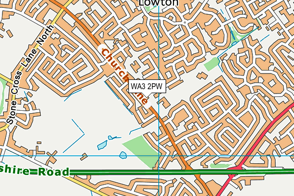 St Luke's C Of E Primary School map (WA3 2PW) - OS VectorMap District (Ordnance Survey)
