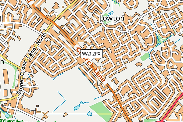 WA3 2PX map - OS VectorMap District (Ordnance Survey)
