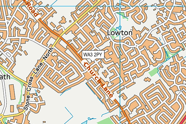 WA3 2PY map - OS VectorMap District (Ordnance Survey)