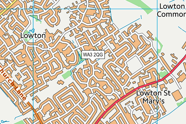 WA3 2QG map - OS VectorMap District (Ordnance Survey)