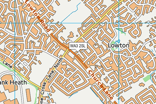 WA3 2SL map - OS VectorMap District (Ordnance Survey)