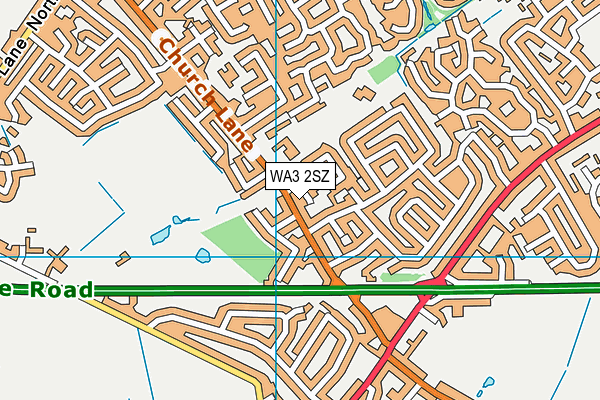 WA3 2SZ map - OS VectorMap District (Ordnance Survey)