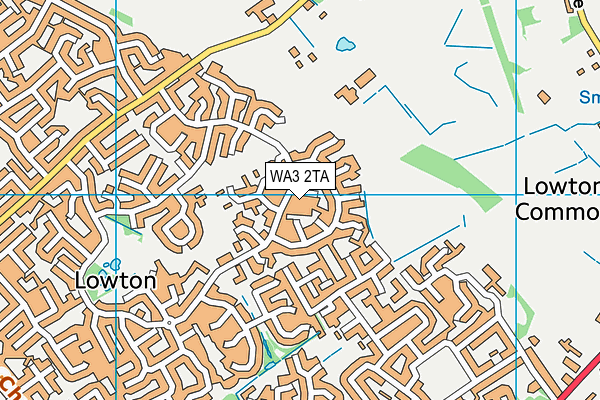WA3 2TA map - OS VectorMap District (Ordnance Survey)
