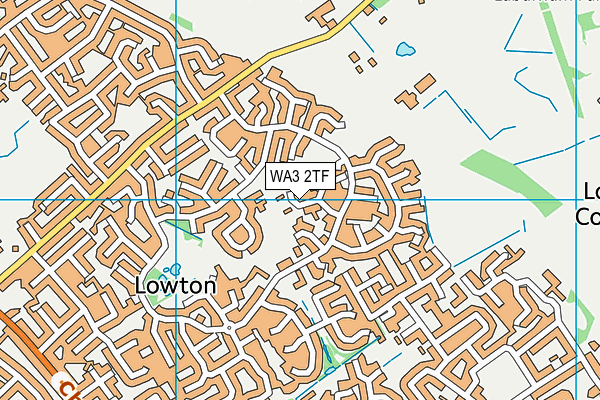 WA3 2TF map - OS VectorMap District (Ordnance Survey)