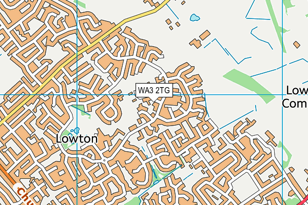 WA3 2TG map - OS VectorMap District (Ordnance Survey)