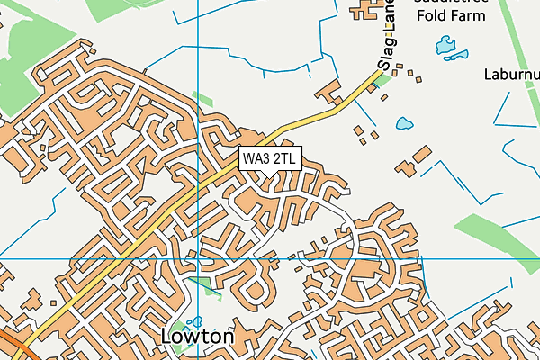 WA3 2TL map - OS VectorMap District (Ordnance Survey)