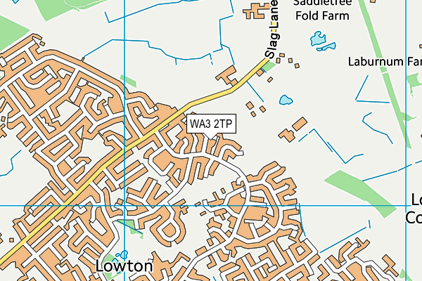 WA3 2TP map - OS VectorMap District (Ordnance Survey)
