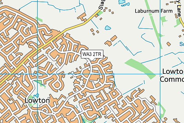 WA3 2TR map - OS VectorMap District (Ordnance Survey)