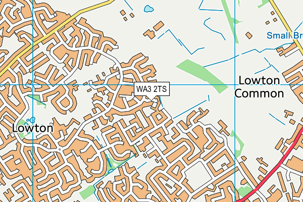 WA3 2TS map - OS VectorMap District (Ordnance Survey)