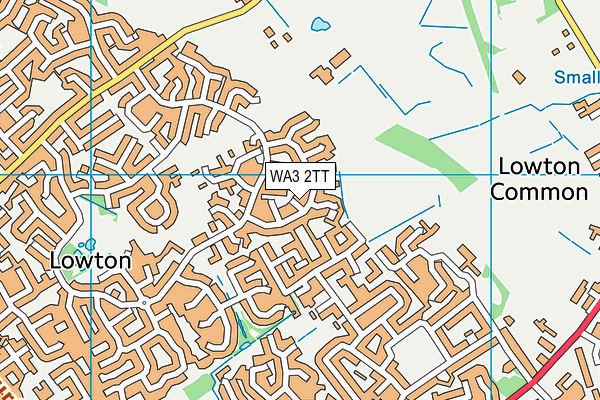 WA3 2TT map - OS VectorMap District (Ordnance Survey)