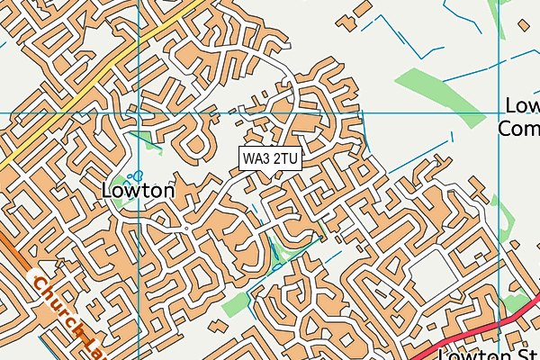 WA3 2TU map - OS VectorMap District (Ordnance Survey)