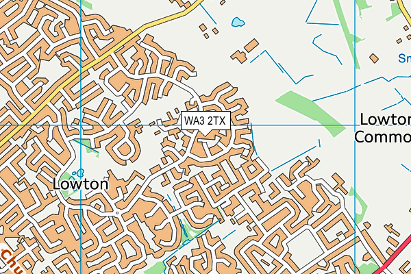 WA3 2TX map - OS VectorMap District (Ordnance Survey)