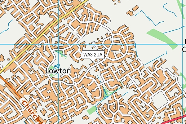 WA3 2UA map - OS VectorMap District (Ordnance Survey)