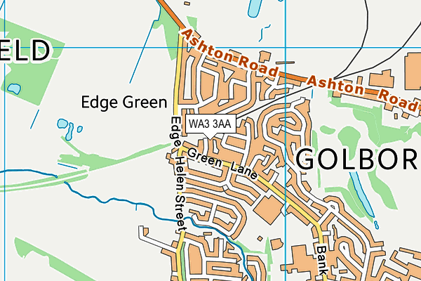 WA3 3AA map - OS VectorMap District (Ordnance Survey)