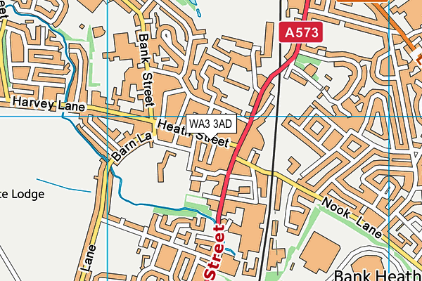 WA3 3AD map - OS VectorMap District (Ordnance Survey)