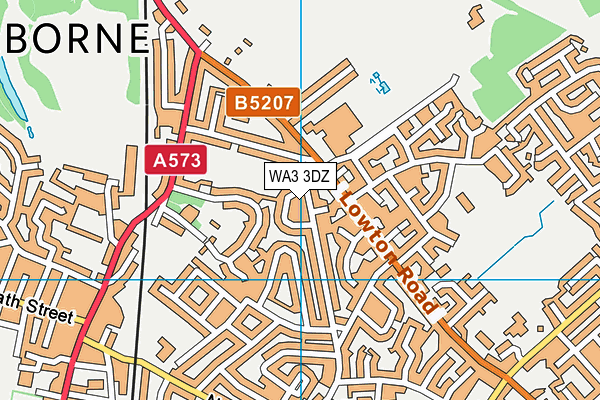 WA3 3DZ map - OS VectorMap District (Ordnance Survey)