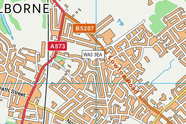 WA3 3EA map - OS VectorMap District (Ordnance Survey)