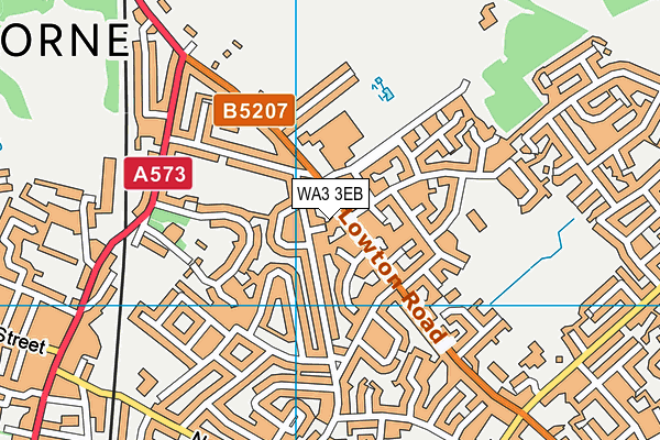 WA3 3EB map - OS VectorMap District (Ordnance Survey)