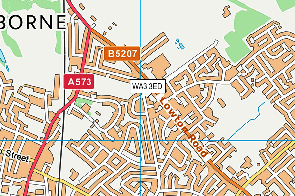 WA3 3ED map - OS VectorMap District (Ordnance Survey)