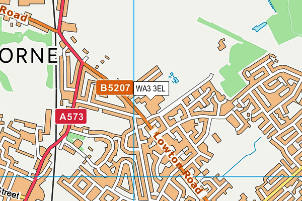 WA3 3EL map - OS VectorMap District (Ordnance Survey)
