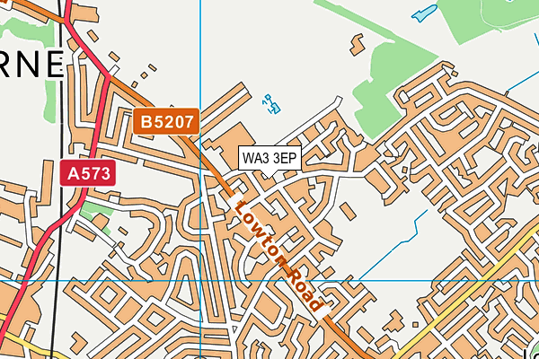 WA3 3EP map - OS VectorMap District (Ordnance Survey)