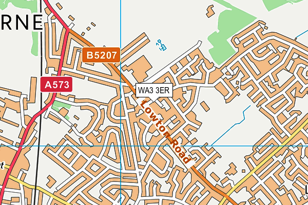 WA3 3ER map - OS VectorMap District (Ordnance Survey)