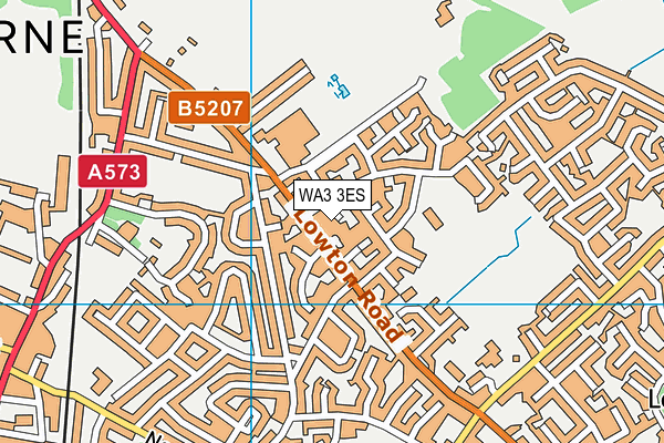 WA3 3ES map - OS VectorMap District (Ordnance Survey)