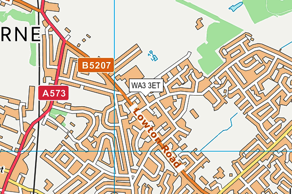 WA3 3ET map - OS VectorMap District (Ordnance Survey)