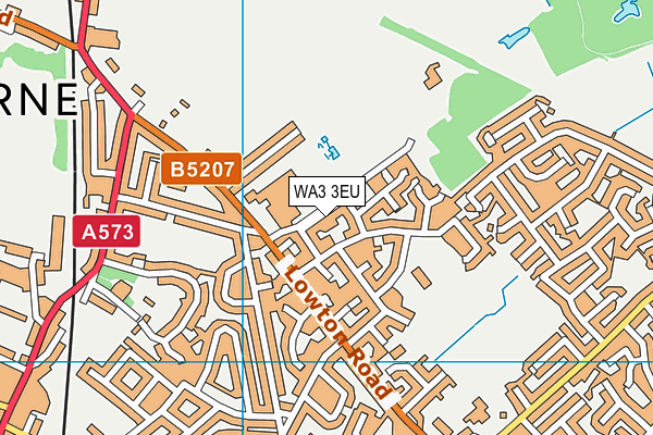 WA3 3EU map - OS VectorMap District (Ordnance Survey)