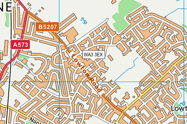 WA3 3EX map - OS VectorMap District (Ordnance Survey)