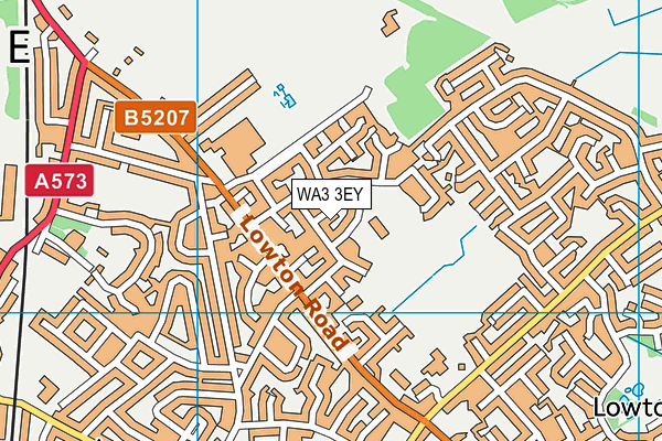 WA3 3EY map - OS VectorMap District (Ordnance Survey)