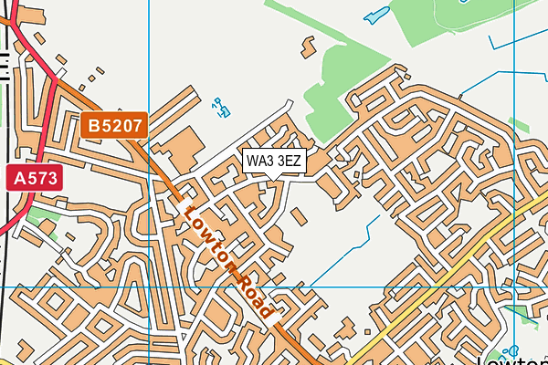 WA3 3EZ map - OS VectorMap District (Ordnance Survey)