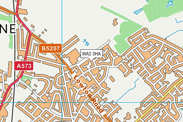 WA3 3HA map - OS VectorMap District (Ordnance Survey)
